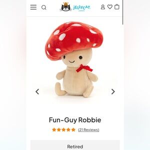 RETIRED - Fun Guy Robbie - Jelly Cat